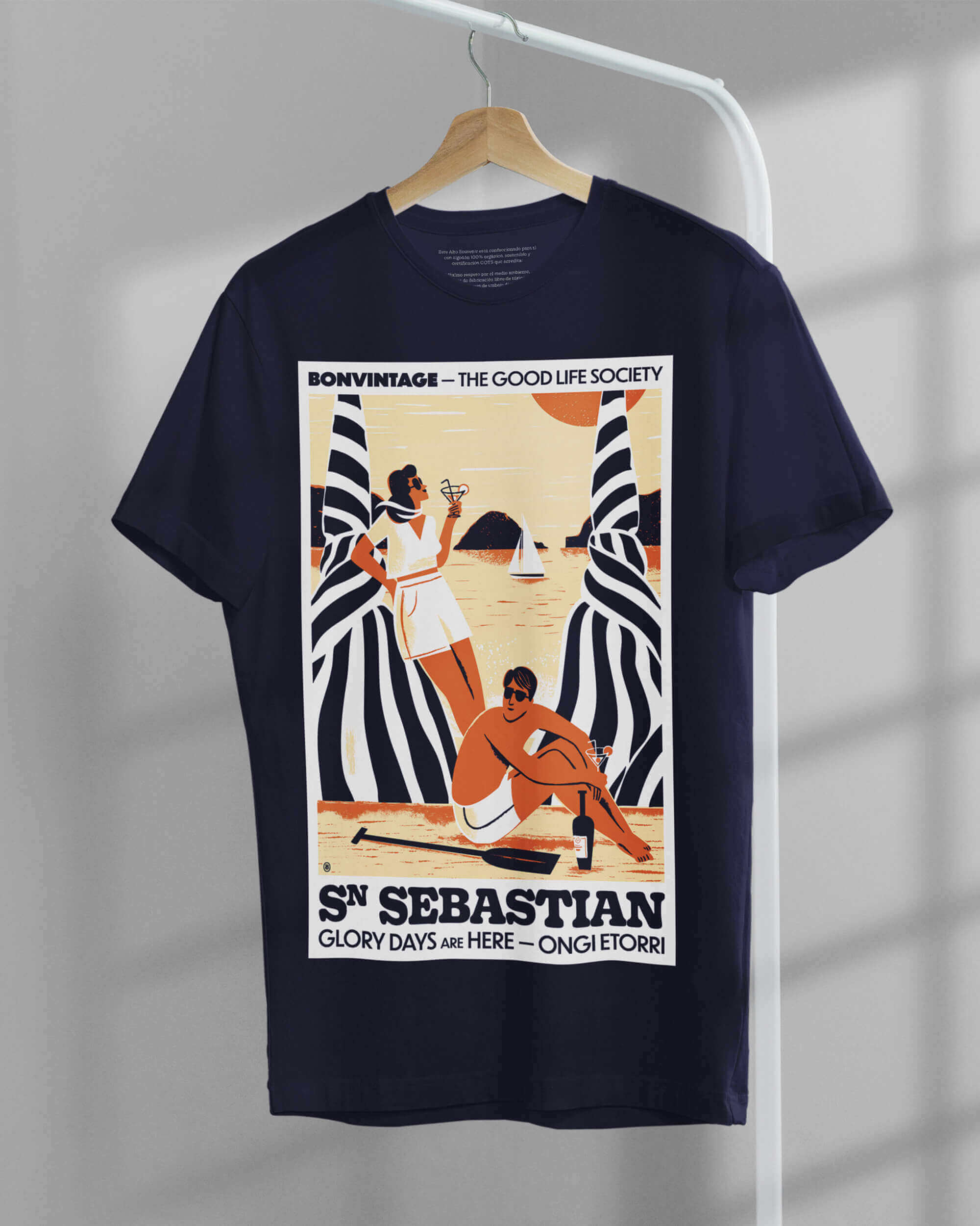 Camiseta San Sebastián Azul Marino BonVintage