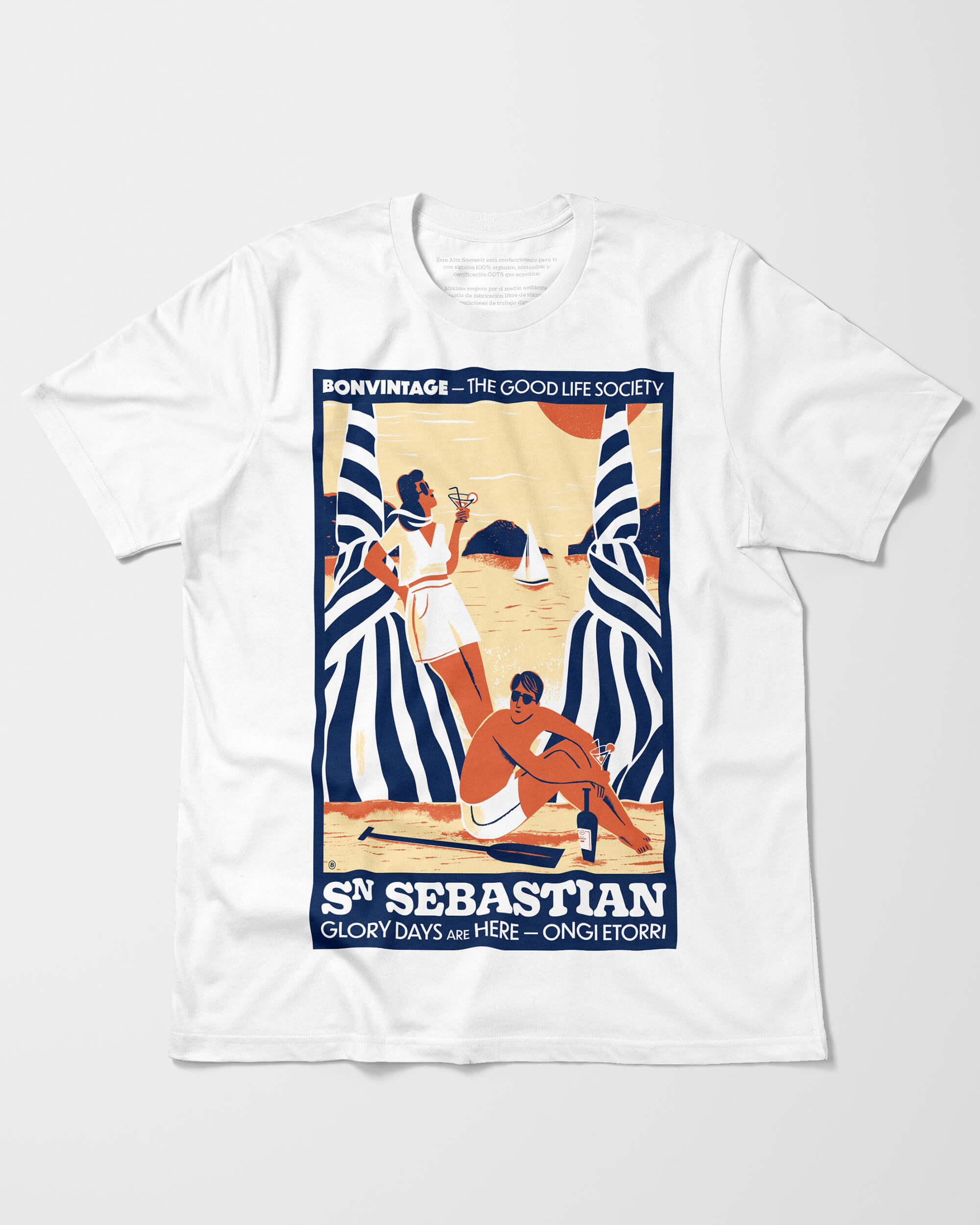 Camiseta San Sebastián Blanca BonVintage